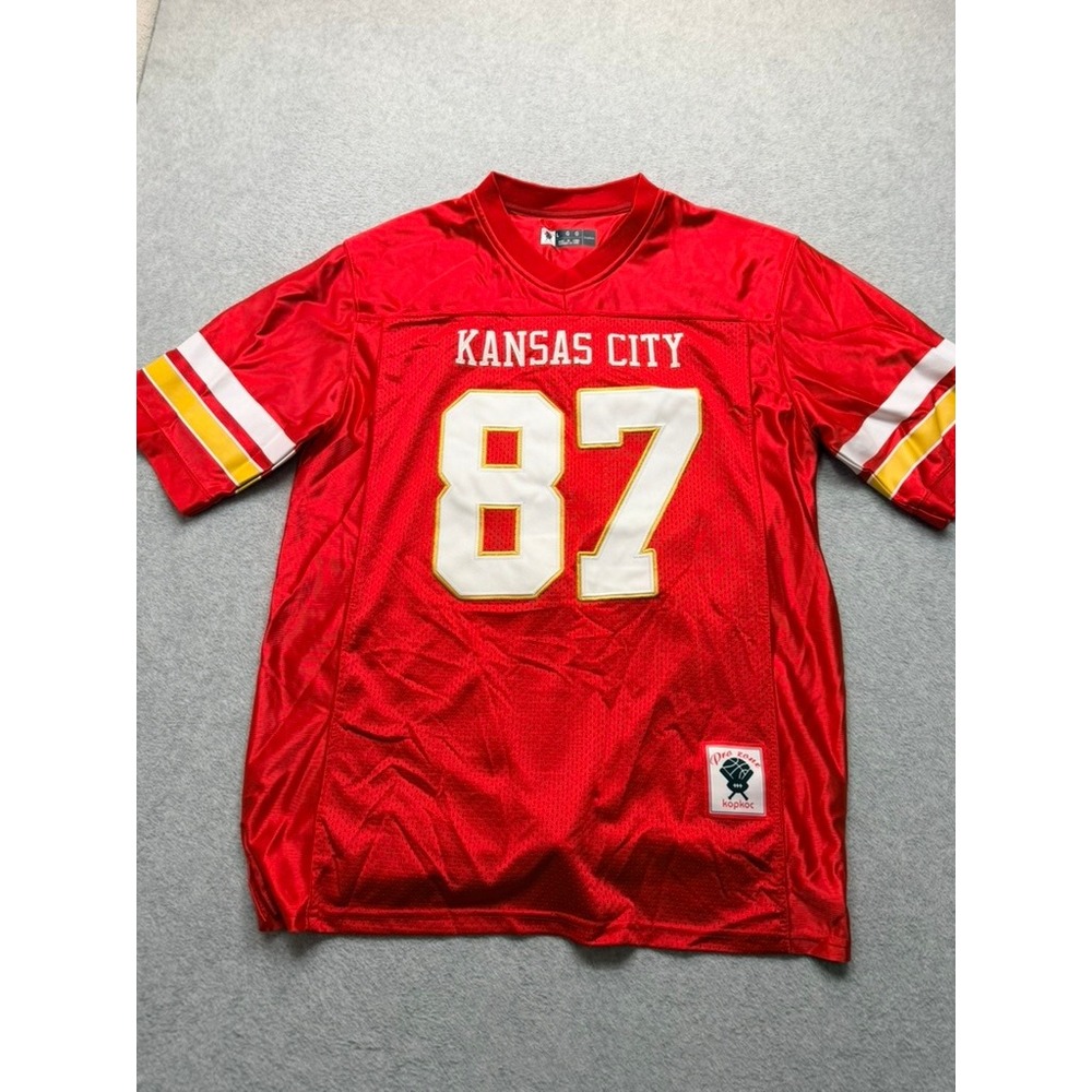 Pro Zone Kopkoc Kansas City 87 Football Jersey Red Mesh Mens Large Sportswear